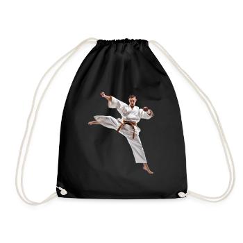 Karate is a demanding martial art - Drawstring Bag - black - Front