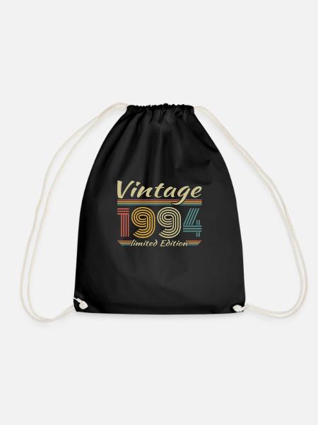 Vintage 1994 Retro Jahrgang Geburtstagsgeschenk - Turnbeutel - Schwarz