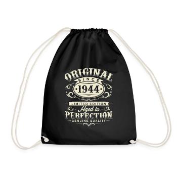 Original 1944 Retro Birthday Gift - Drawstring Bag - black - Front