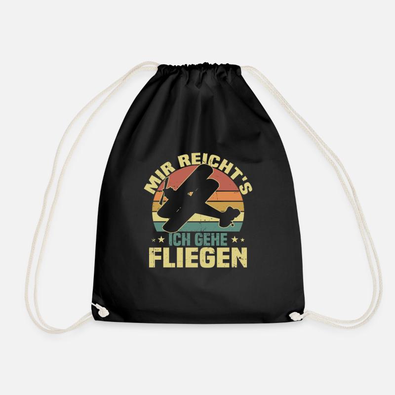 Mir reicht's ich gehe fliegen - Turnbeutel - Schwarz