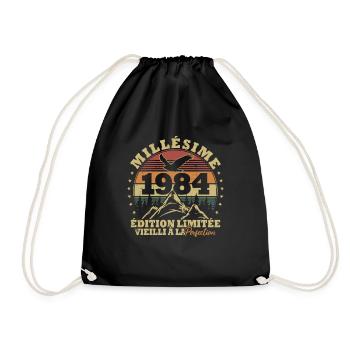 Vintage 1984 aged to perfection - Drawstring Bag - black - Front