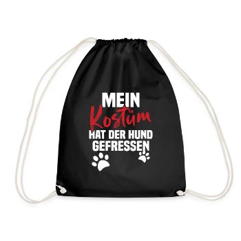 Mein Kostüm Hat Der Hund Gefressen - Turnbeutel - Schwarz - Vorne