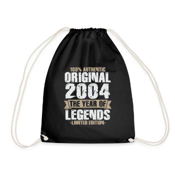 Legend 2004 Original Vintage Birthday Gift - Drawstring Bag - black - Front