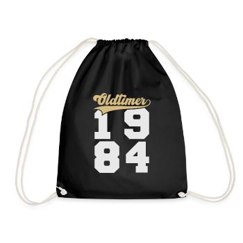 Oldtimer 1984 - Drawstring Bag - black - Front