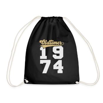 Oldtimer 1974 - Drawstring Bag - black - Front