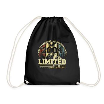 Vintage 2004 Vintage Birthday Retro Gift - Drawstring Bag - black - Front