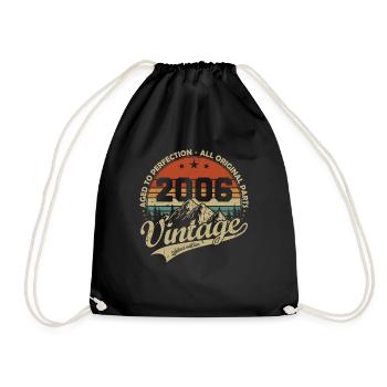 Vintage 2006 rétro Vintage cadeau d’anniversaire - Sac de sport léger - noir - Devant