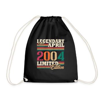 Vintage 2004 Avril Cadeau Anniversaire Rétro - Sac de sport léger - noir - Devant