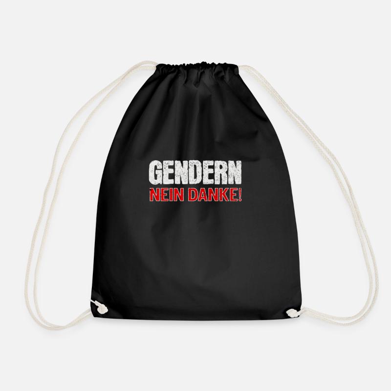 Gendern Nein Danke - Turnbeutel - Schwarz