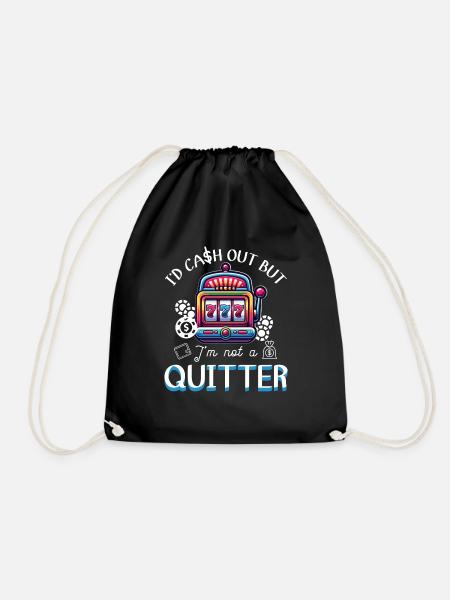 Casino Night Jackpot Winner Not A Quitter - Turnbeutel - Schwarz