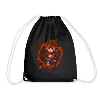 Chibi Monkey King - Drawstring Bag - black - Front
