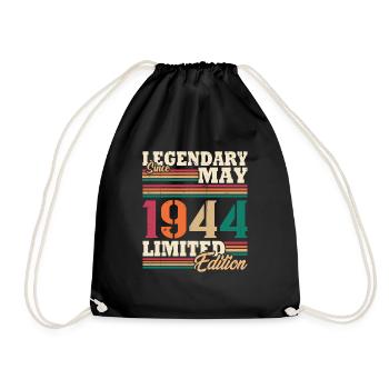Vintage 1944 Mai Cadeau Anniversaire Rétro - Sac de sport léger - noir - Devant