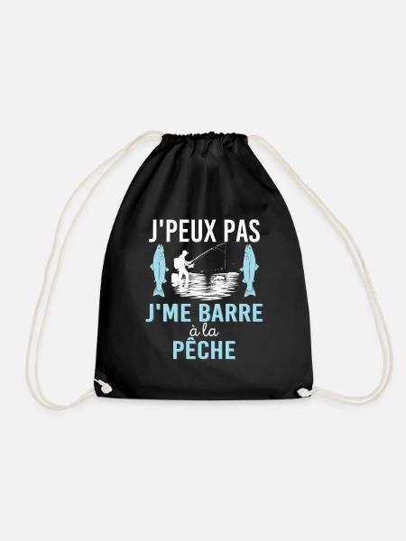 Pêcheur Humour Je Peux Pas Je Me Barre A La Pêche - Sac de sport léger - noir