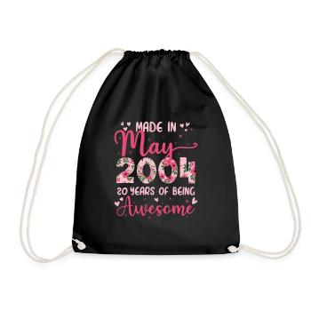 Mai 2004 Cadeau Anniversaire 20 Ans Pour Filles - Sac de sport léger - noir - Devant
