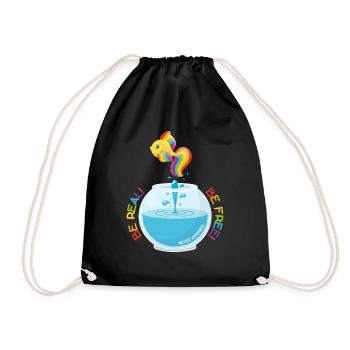 Soyez réaliste ! Être libre! - Sac de sport léger - noir - Devant