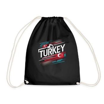 Turkey Gift Turkey Football Soccer Europe Turk - Drawstring Bag - black - Front