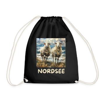 Moutons de la mer du Nord Allemagne du Nord Basse-Saxe - Sac de sport léger - noir - Devant