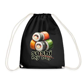 Sushi Ma journée - Sac de sport léger - noir - Devant