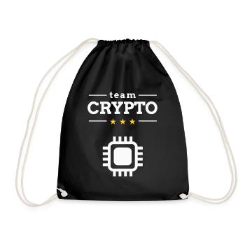 Team Crypto - Turnbeutel - Schwarz - Vorne