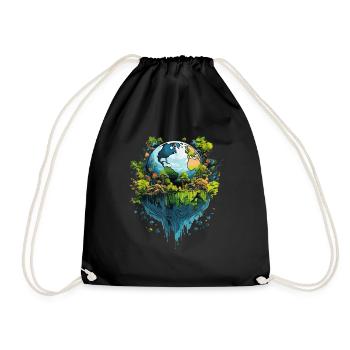 Respect Your Mother on Earth Day - Drawstring Bag - black - Front