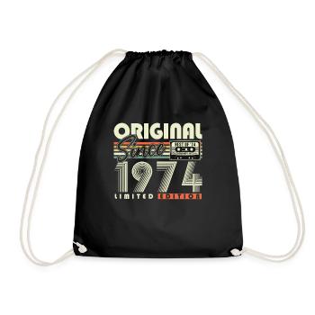 Original depuis 1974 Cadeau d’anniversaire vintage - Sac de sport léger - noir - Devant