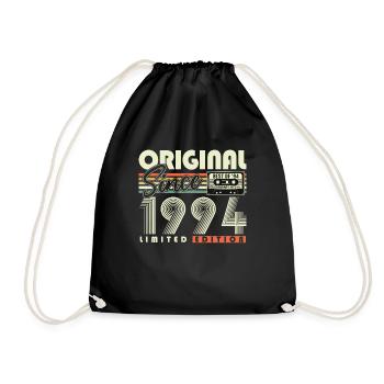Original Since 1994 Vintage Birthday Gift - Drawstring Bag - black - Front