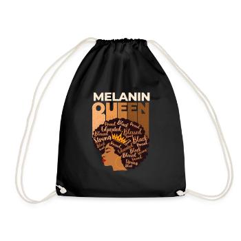 Mélanine Reine Noir Fier Éduqué Fort - Sac de sport léger - noir - Devant