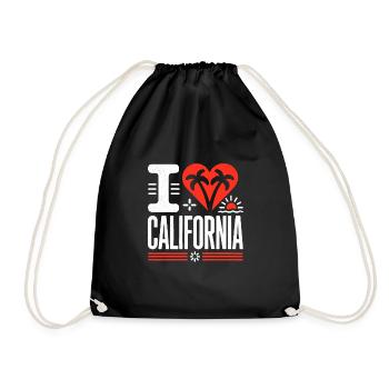 I Love California | The Golden State - Drawstring Bag - black - Front