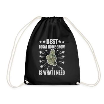 Stoner Home Grow - Drawstring Bag - black - Front