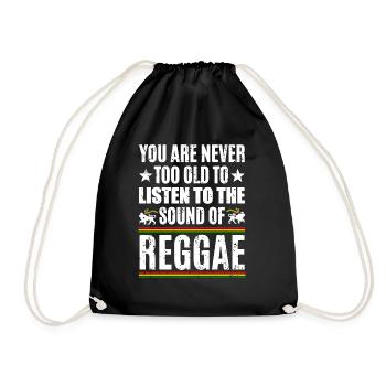 Never too old for reggae - Drawstring Bag - black - Front