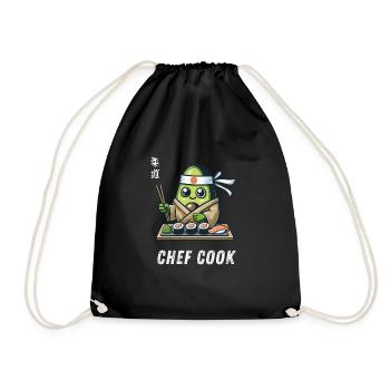 Chef Cook Avocado Cooking Grill Master - Drawstring Bag - black - Front