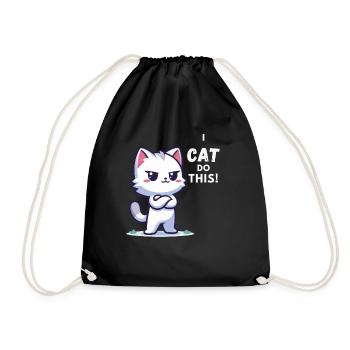 JE CHAT fais ça ! Cadeau Chats Drôles - Sac de sport léger - noir - Devant