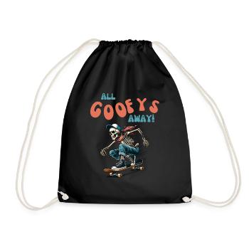 All Goofys Away! - Streetwear Skater Outfit - Drawstring Bag - black - Front