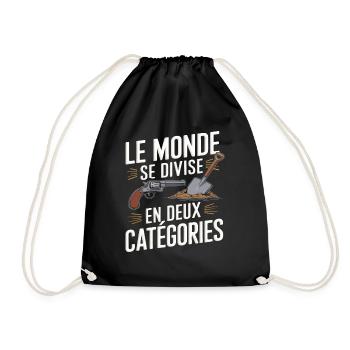 Le monde se divise en deux catégories - Sac de sport léger - noir - Devant