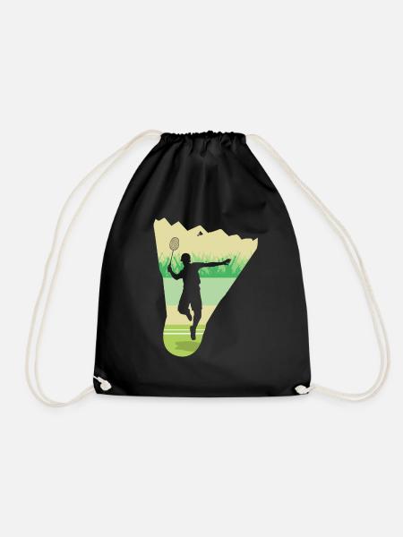 Joueur de volant rétro de badminton - Sac de sport léger - noir