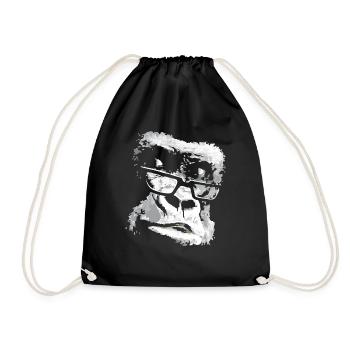 Singe Chimpanzé Gorille Lunettes de Soleil Ape - Sac de sport léger - noir - Devant