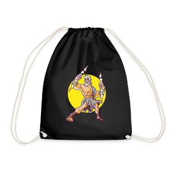 Ancient God Greek Zeus Mythology - Drawstring Bag - black - Front