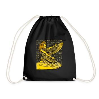 Hieroglyphs Isis Egyptian Mythology - Drawstring Bag - black - Front