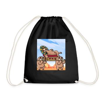 Hiéroglyphes Paresseux Tutan Mythologie égyptienne - Sac de sport léger - noir - Devant