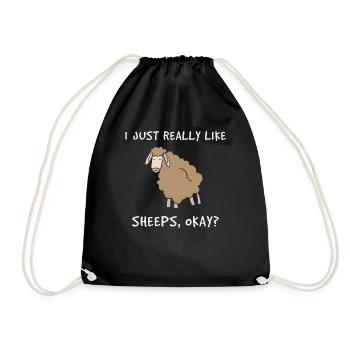 J’aime vraiment l’élevage de moutons - Sac de sport léger - noir - Devant