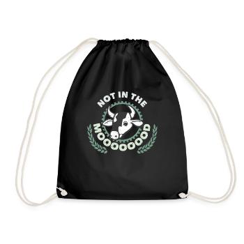 Not In The Moooooood Farmer Farming - Drawstring Bag - black - Front