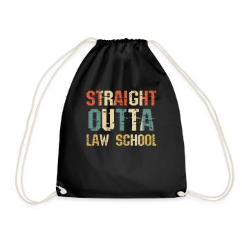 Law Straight Outta Avocat de la faculté de droit - Sac de sport léger - noir - Devant