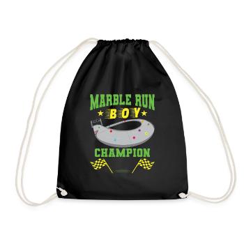 MARBLE RUN BOY - Drawstring Bag - black - Front