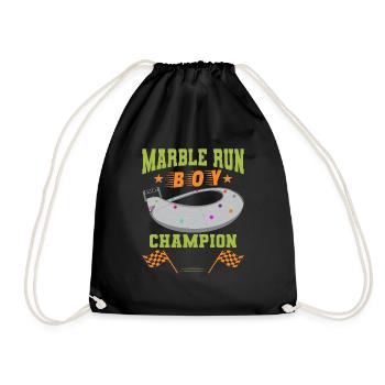 MARBLE RUN BOY - Drawstring Bag - black - Front