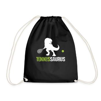 Sport Racket Tennissaurus Racquet Tennis - Drawstring Bag - black - Front