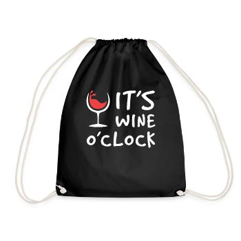 Cocktail son horloge à vin vin - Sac de sport léger - noir - Devant