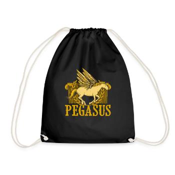 Déesse mythique Pégase Mythologie grecque - Sac de sport léger - noir - Devant