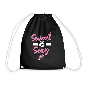 Sprinting Sweat Is Sexy Jogging Running - Drawstring Bag - black - Front