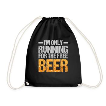 Sprint pour la bière gratuite Courir - Sac de sport léger - noir - Devant