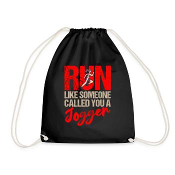 Marathon vous appelait un joggeur qui courait - Sac de sport léger - noir - Devant